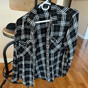 Sanctuary plaid shirt tops womens